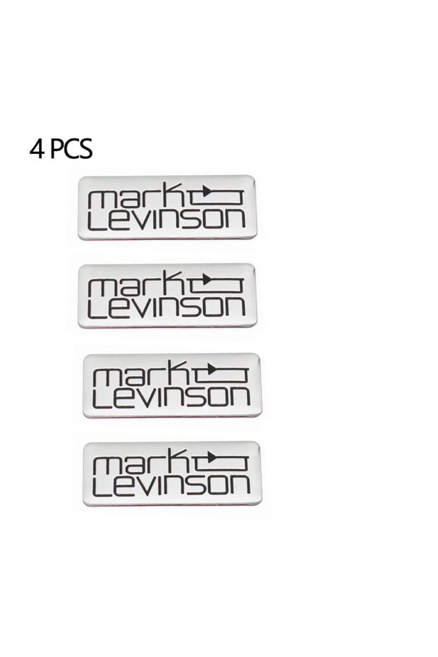 4Pcs Mark Levinson 3D Aluminum Mark Levinson Car Styling Badge Emblem Car Speaker Audio Stic