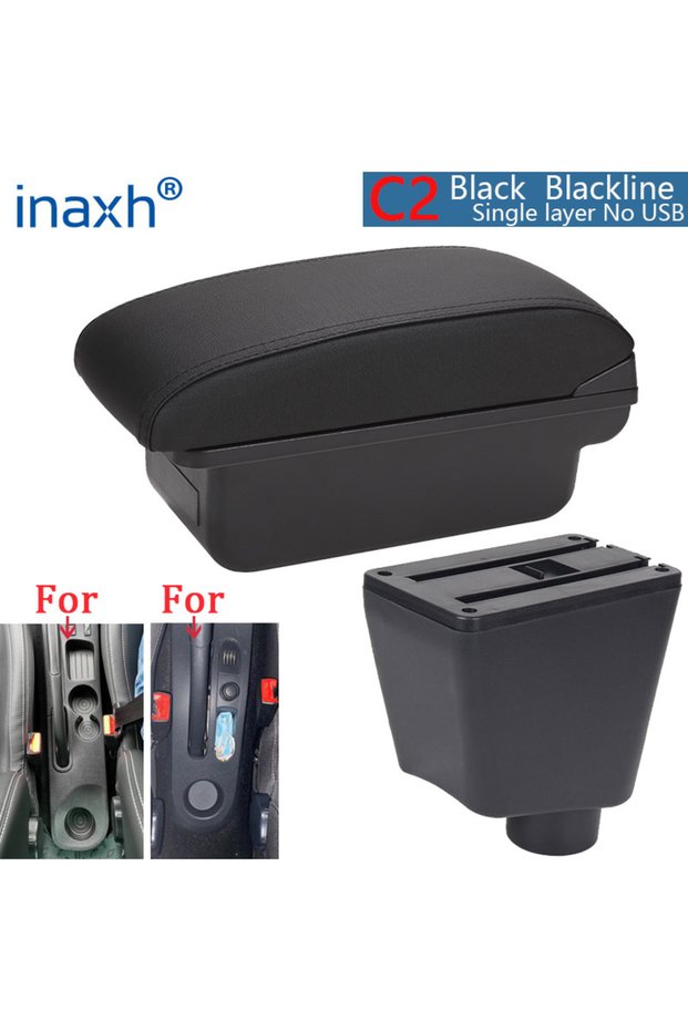 C2 Black line NO USB For Renault Clio 3 Armrest For Renault Captur Clio 4 III IV Car Armrest Box Car