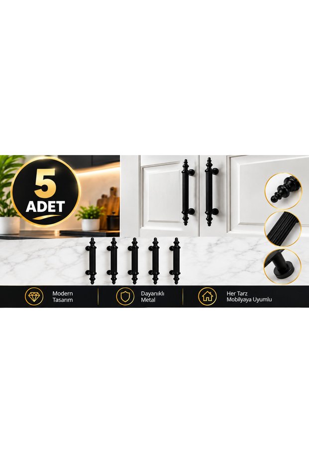 Black Pipe Handle Metal Cabinet Drawer Furniture Handle