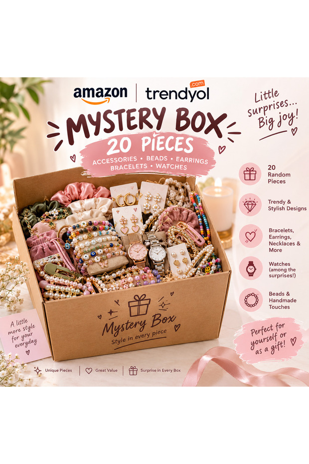 Mystery Jewelry Jar Bundle 20 premium quality Jewelry Box for Women Gift Set, Unique Birthday