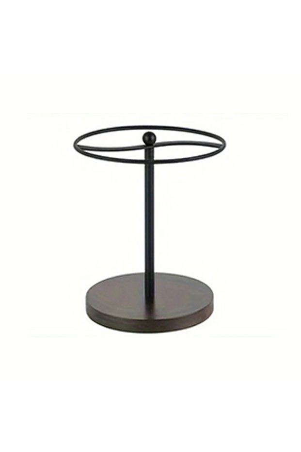black Elegant Sunglasses Storage Stand with Wooden Bottom - Metal Glasses Stand, Can Hold 12 Pairs o