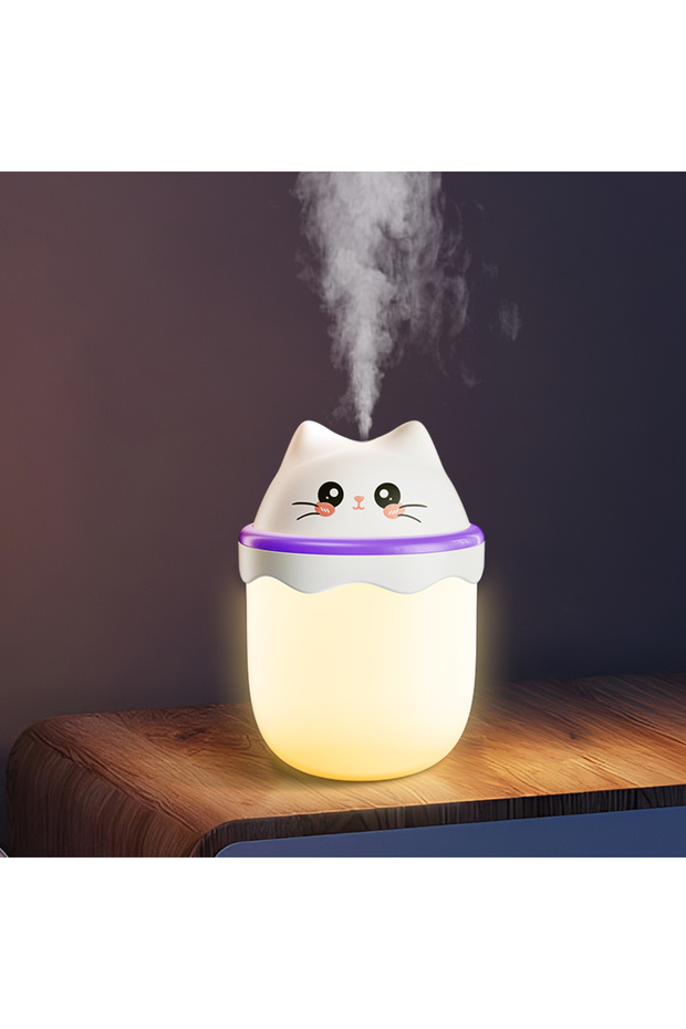 Purple Cute Pet Humidifier Desktop Home Mini Spray Hydrator Atmosphere Night Light Office Creative P