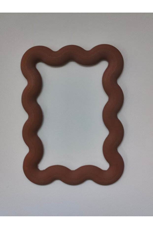 Brown A Wavy Mini Magnetic Photo Frame, Colorful Fridge Magnet, Suitable for Polaroid Photos.