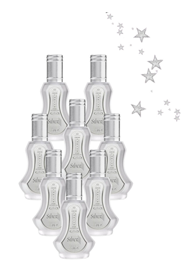 8 قطع عطر فضي 35 مل