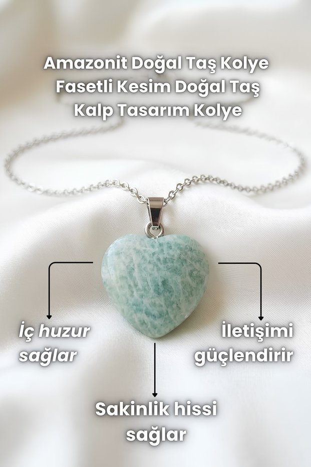 Crystal, Tiger's Eye, Amazonite, Amethyst, Black Onyx, Labradorite, Aventurine, Lapis Lazuli, Crystal Quartz, Pink Quartz, Jasper Natural Stone Pendant Faceted Cut Natural Stone Heart Design Pendant