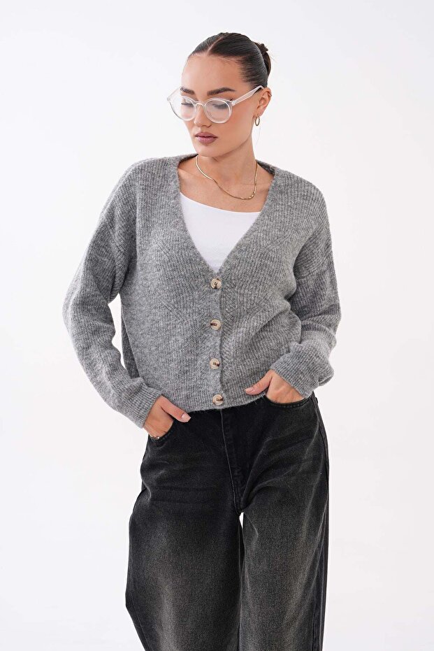 Women's Buttoned Soft Sweater