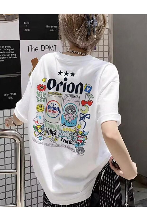 Unisex Orion Tropical Vibes Printed Crewneck T-Shirt