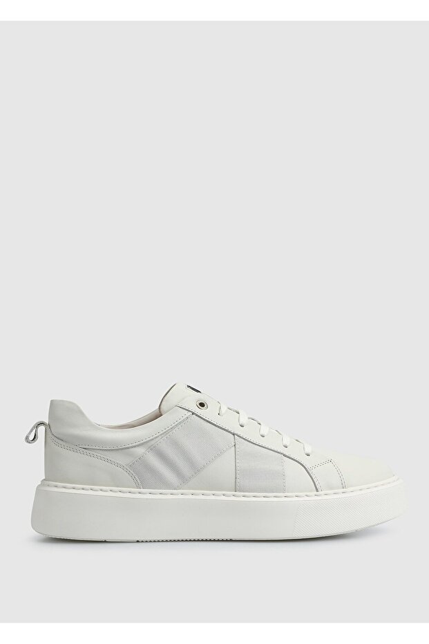 Cream Leather Men's Sneaker