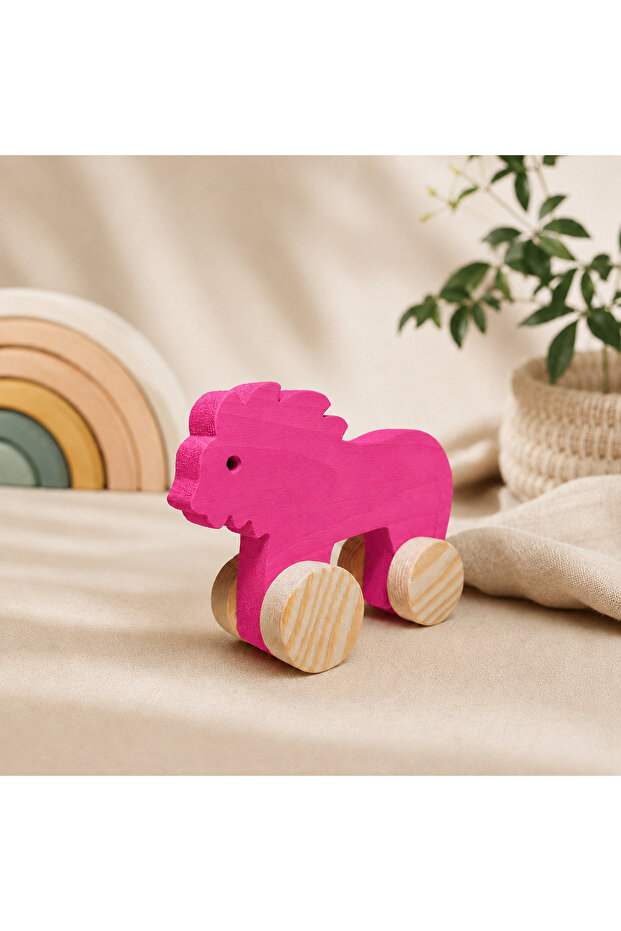 Wooden Honey Toy Lion Natural Handmade Toy