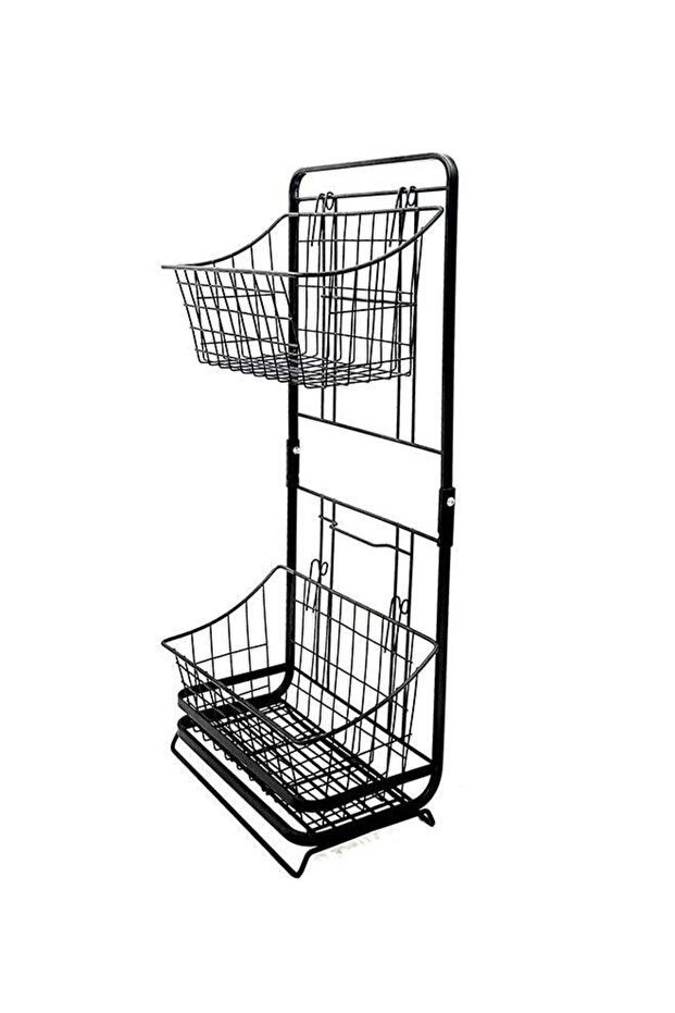 3 Layer Vegetable Fruit Storage Rack Black