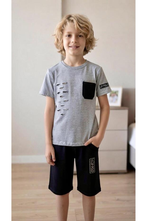 Summer cool 5109 boys' sports shorts and t-shirt set