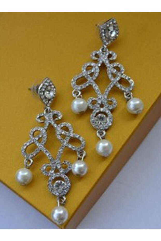 Evening earrings - multicolor -