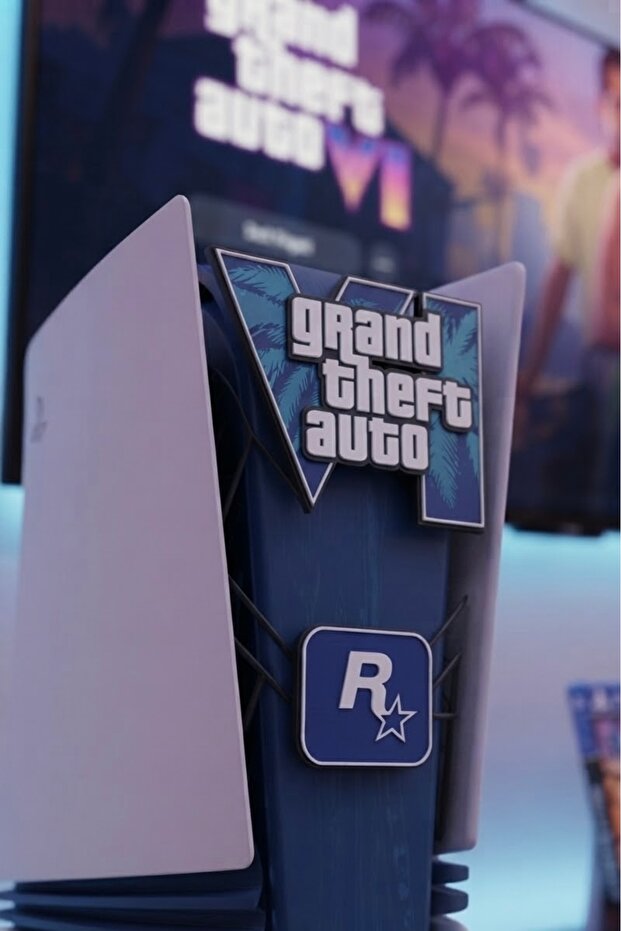 مجموعة ألعاب مخصصة وديكور لوحدة التحكم بشعار Rockstar لـ Grand Theft Auto VI (GTA 6)