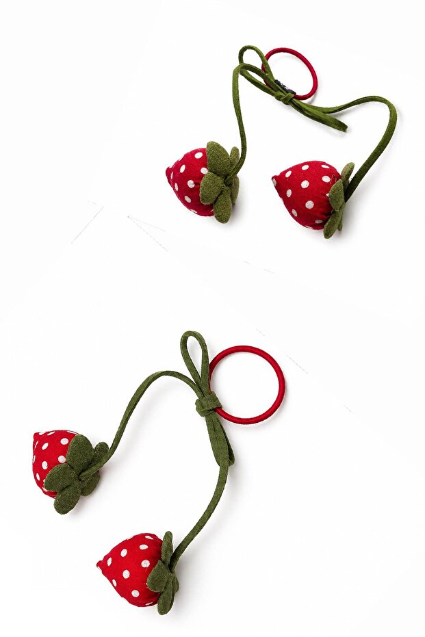 2 Pieces of Cherry Rubber Buckle with Long Handle