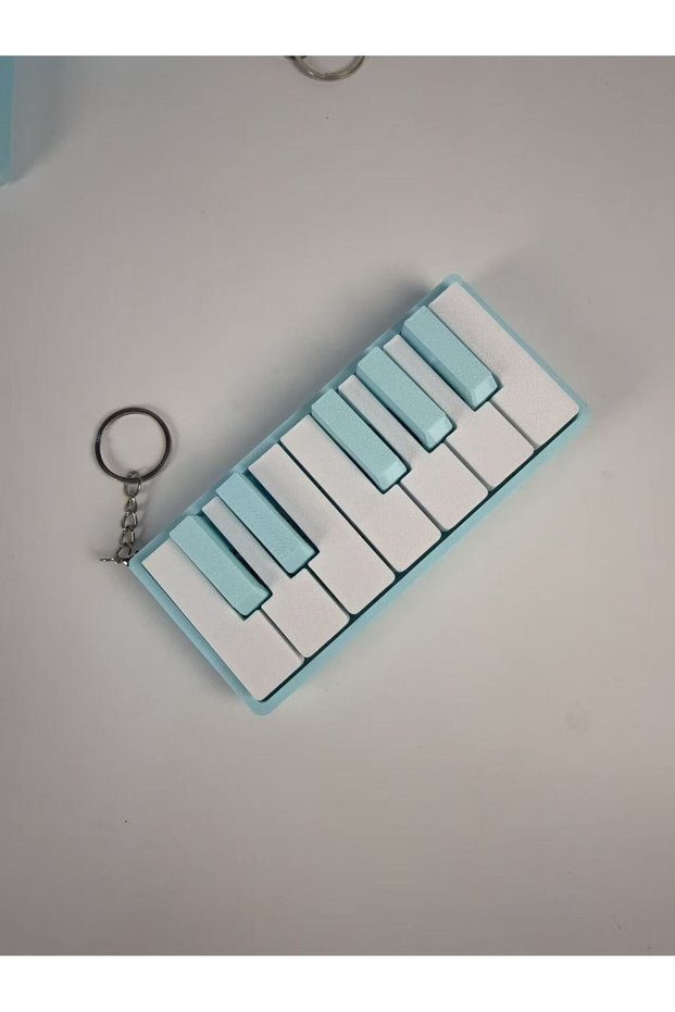 blue 12 keybords 3D Printed PLA Piano Keyboard Clicker -Press-Type Relax Fidget Figurine Suitable fo