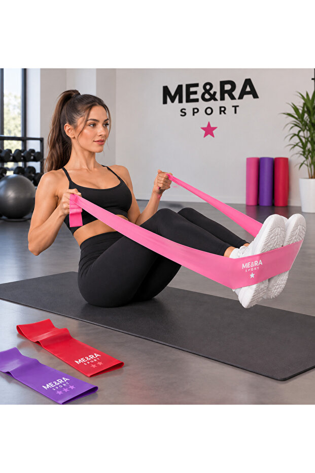 3-Piece Resistance Band, Resistance Rubber, and Exercise Set (Open Ends) Measures: 7.5 cm Wide X 120 cm Long