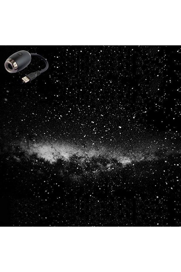 Black-Galaxy USB Galaxy Projector Light Car Roof Ambient Light Adjustable Focus Car Atmosphere Proje