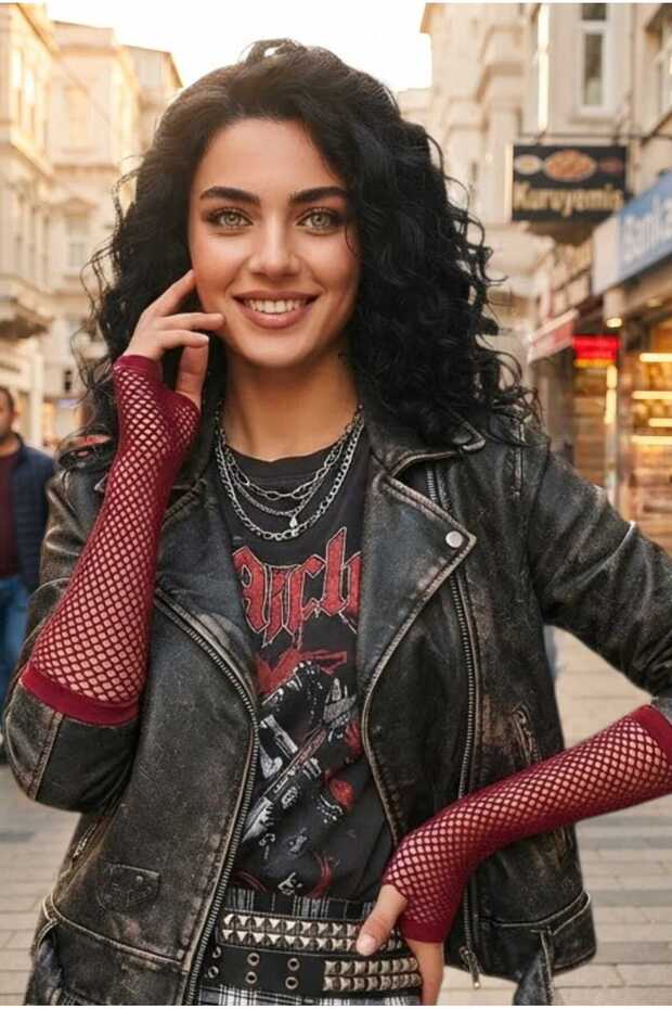 Women's Cut-Out Finger Hole Mesh Sleeves