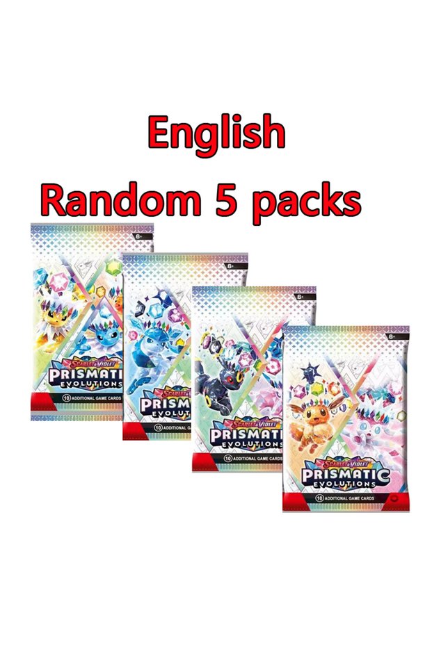 English 5 packs-01 10 Packs Pokémon Bright Stars151 Prismatic Evolutions PALDEAN FATES English Editi