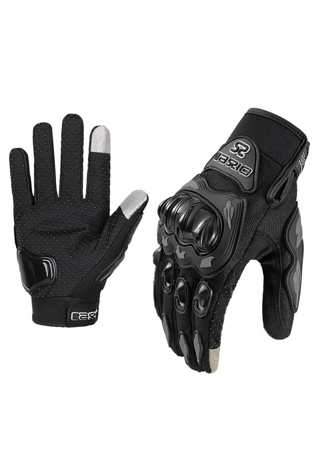 M Black Summer Breathable Full Finger Motorcycle Gloves Non-slip Wear-resistant Motocross Racing Glo