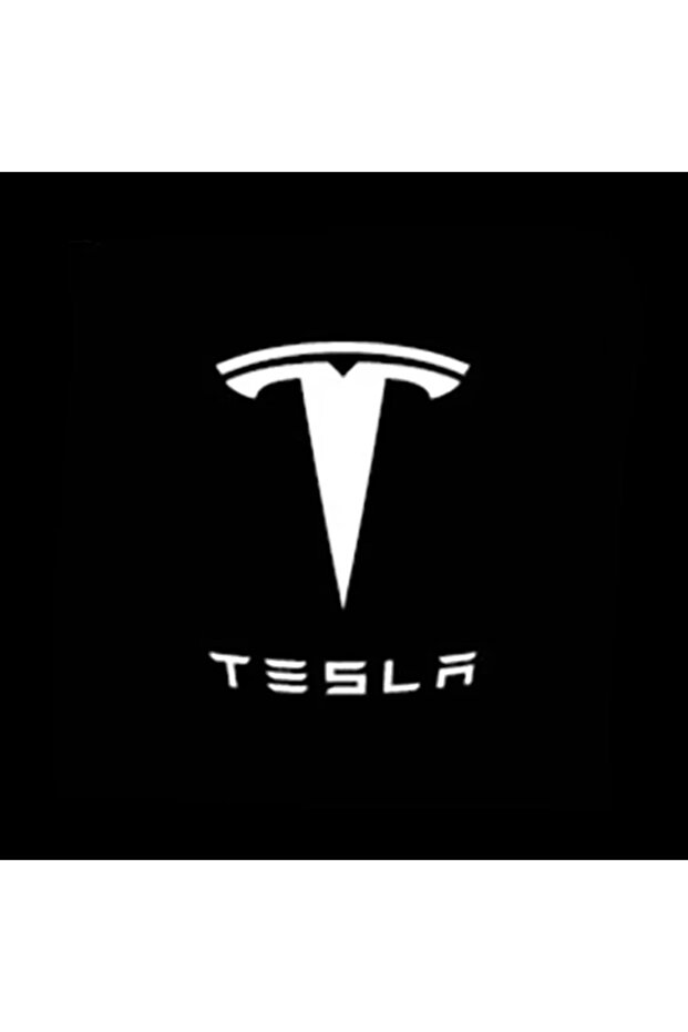 Tesla01 2/4pcs Car Door LED Logo Projector Lights HD Welcome Light 3D Laser Ghost Shadow Light