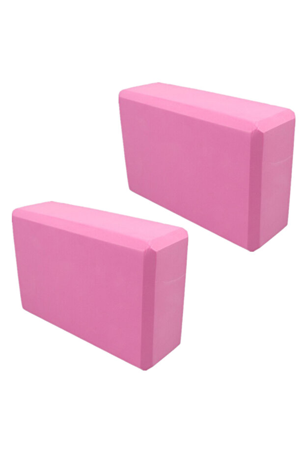 2 pink 1/2PCS Gym Foam Brick Training Exercise Fitness Equipment Dance Yoga Auxiliary Tool Stretchin