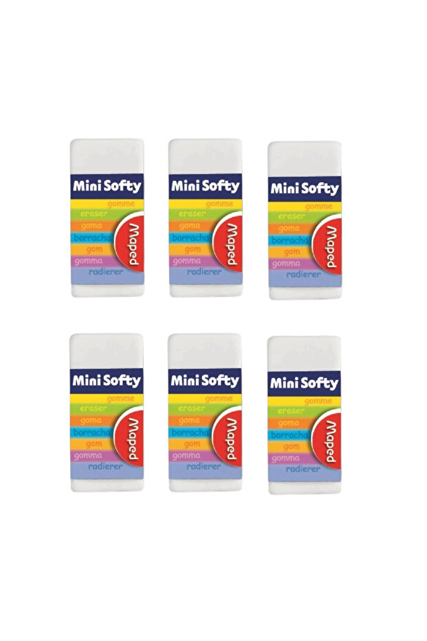 Mini Softy Eraser (6 Pieces)