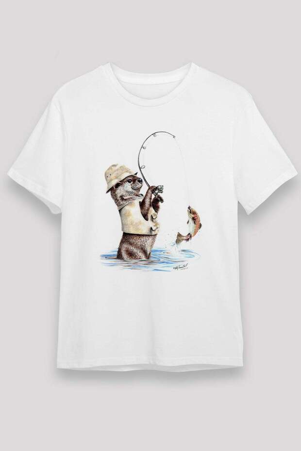 Fisherman White Unisex T-Shirt T-Shirt