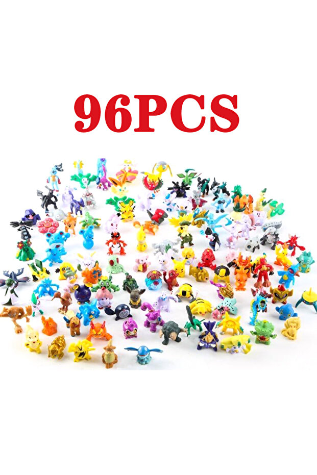 96pcs 24-144pcs Pokemon Figure Model Pikachu Anime Dolls 2-3CM Ornamental Decoration Not Repeating M