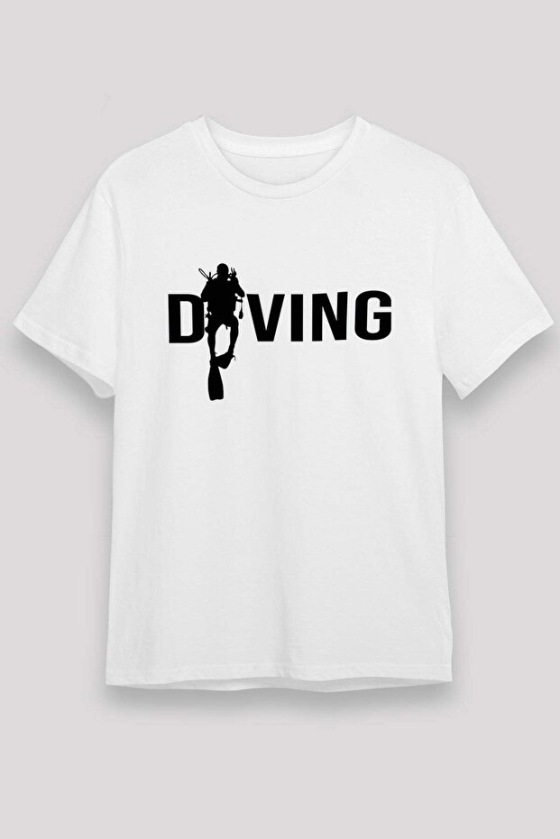 Diver White Unisex T-Shirt