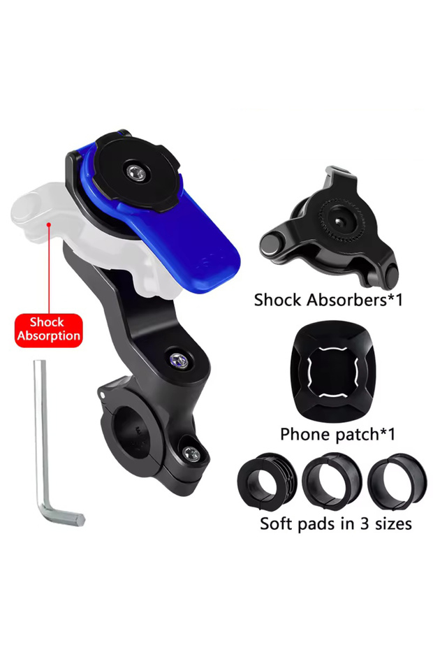 Blue Holder Pro Max Bike Phone Holder, Motorcycle Mount - Motorcycle Phone Holder, Handlebar Cell Ph