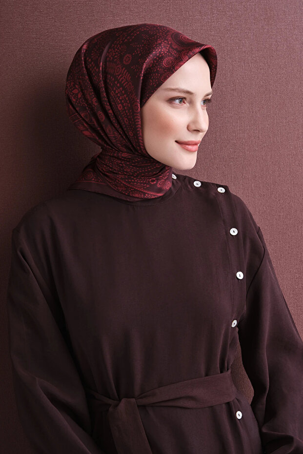 Ethnic Patterned Sura Silk Scarf 9640Ds