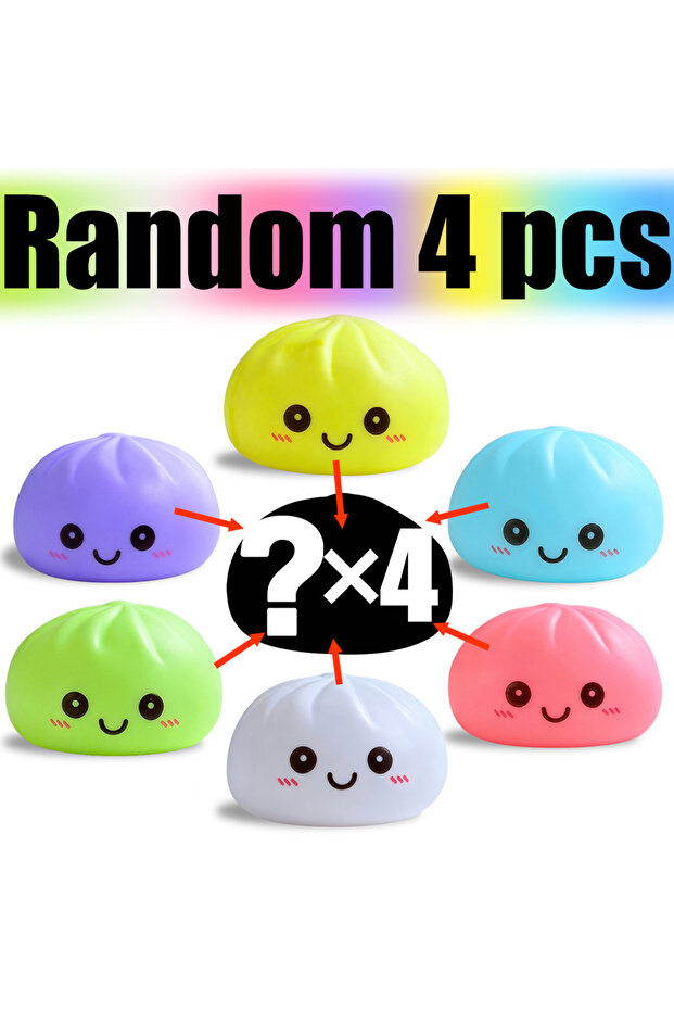 random 4pcs 2027 New Dumpling Night Lights Glowing Dumplings Desktop Ornament Cute Glowing Du