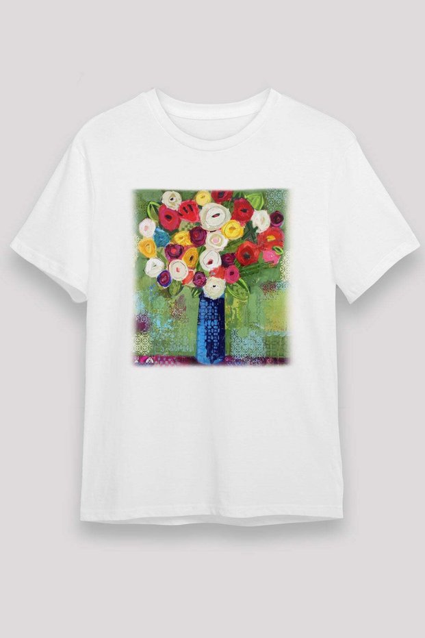 Flower White Unisex T-Shirt T-Shirt