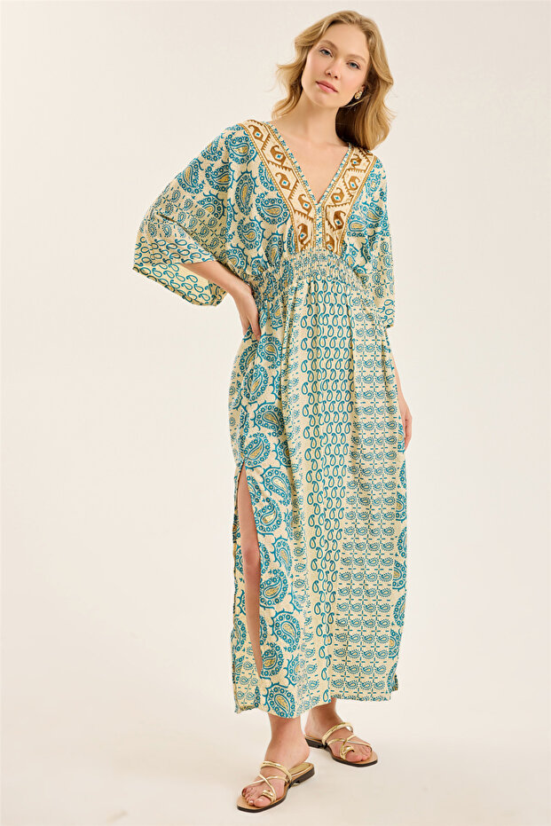 Long Dv Collar Dress