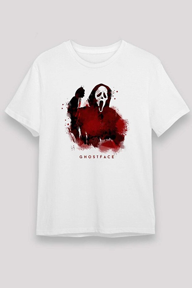 Scream Printed Unisex White T-Shirt