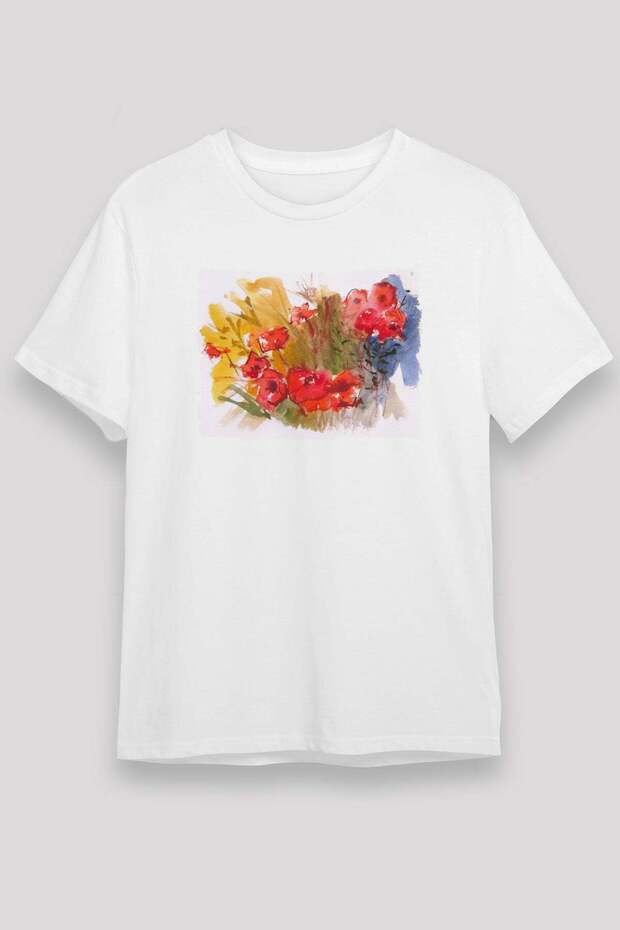 Flower White Unisex T-Shirt T-Shirt