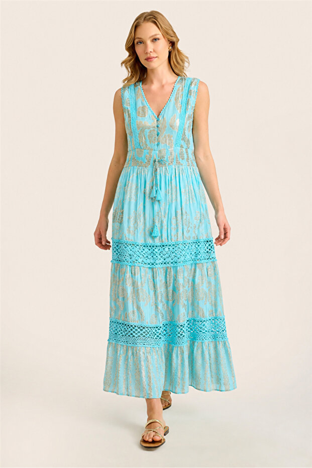 Star Flower Motif Dress