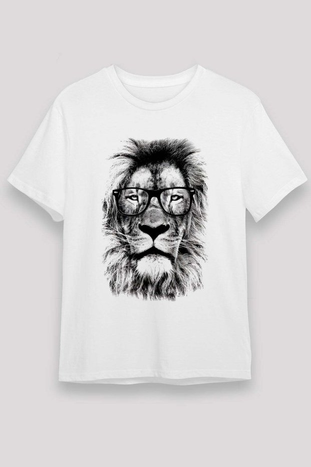 Lion Teacher Printed Unisex White T-Shirt