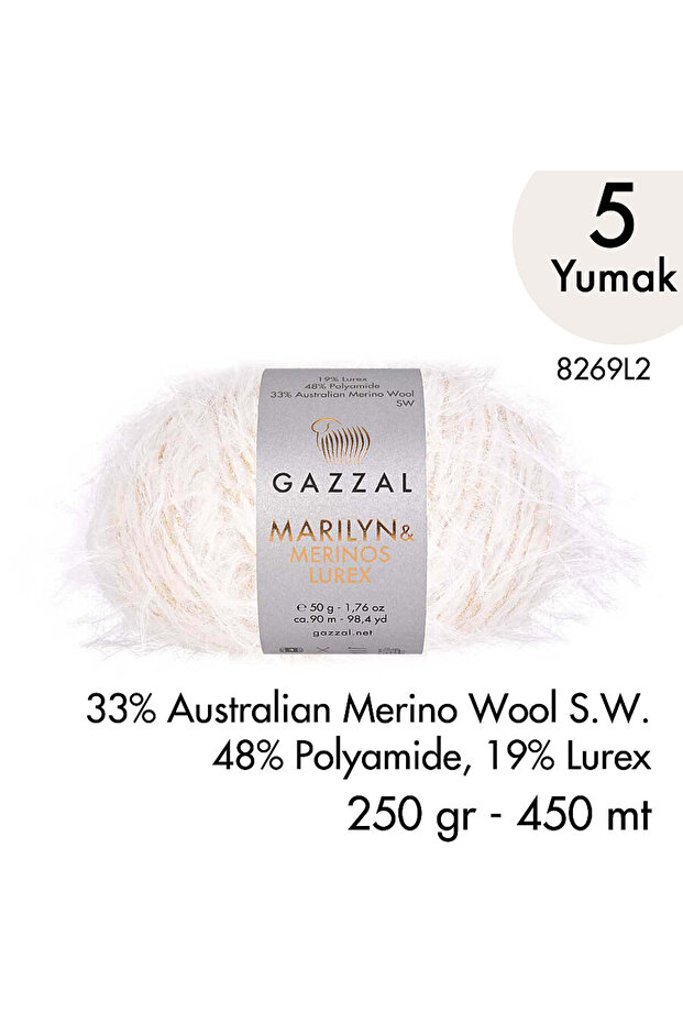 Marilyn & Merinos Lurex 8269 L2- 5 Skeins 250 Gr