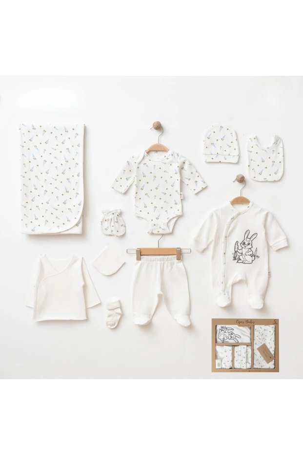Baby Boy 0-3 Months Rabbit Embroidery