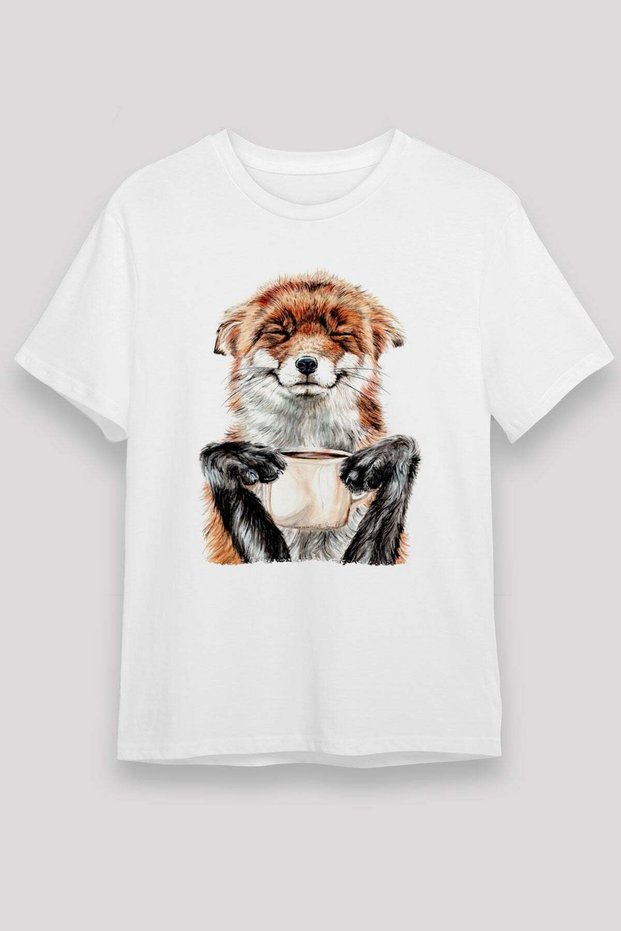 Coffee Colic Printed Unisex White T-Shirt