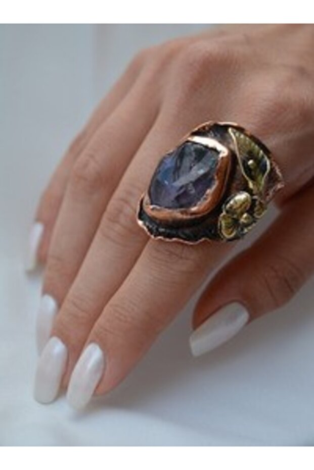 Special Design Ring with Amethyst Stone -