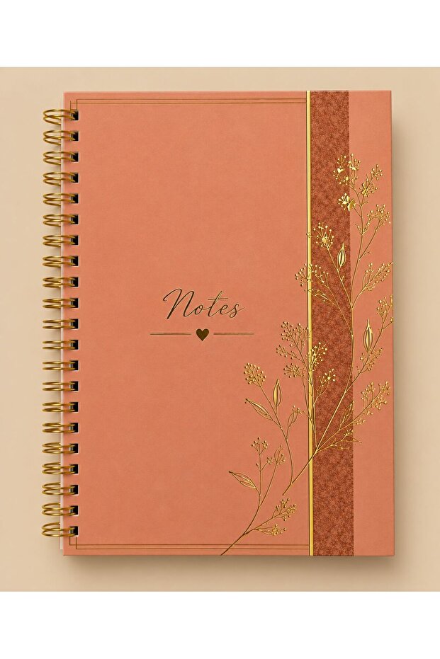 A5 Spiral-Bound, Dusty Peach, 120 Lined Pages, Notebook, School Notebook