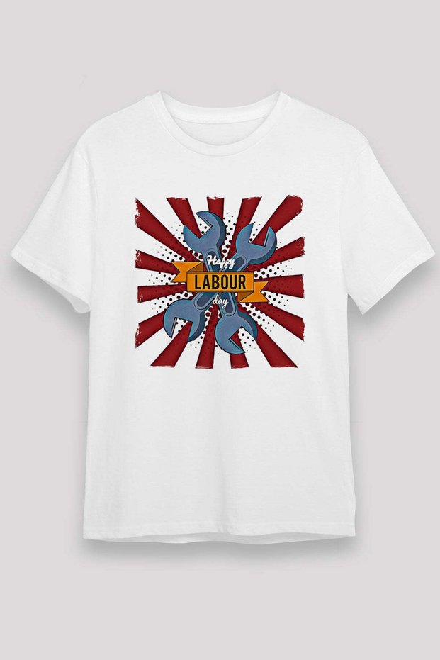 1 May Unisex Printed White T-Shirt - Tshirt