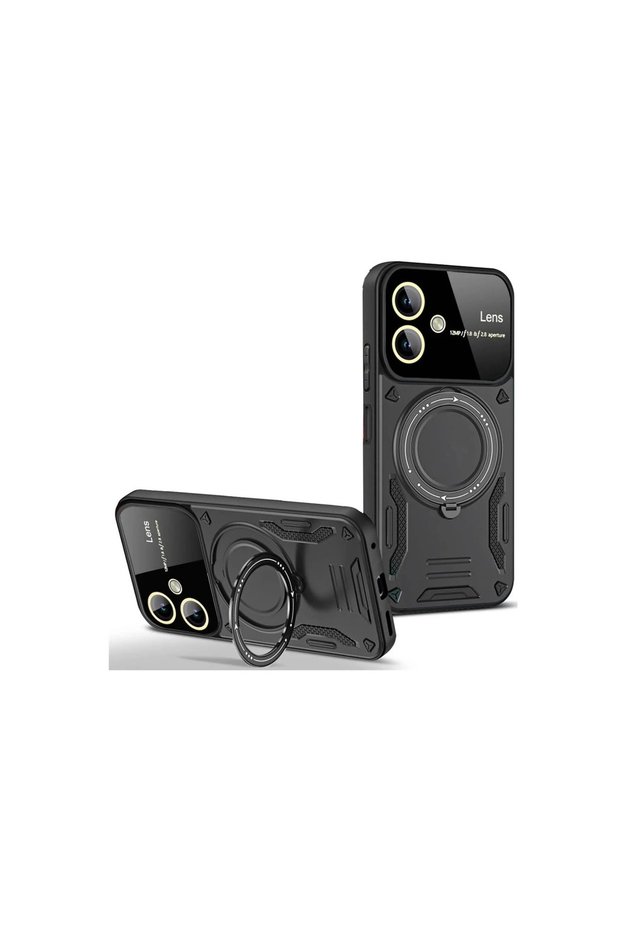 Samsung Galaxy A06 Case Joy Lens Cover with Stand - Black