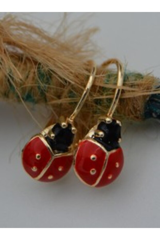 Mini enamel practical locking earrings - gold color -