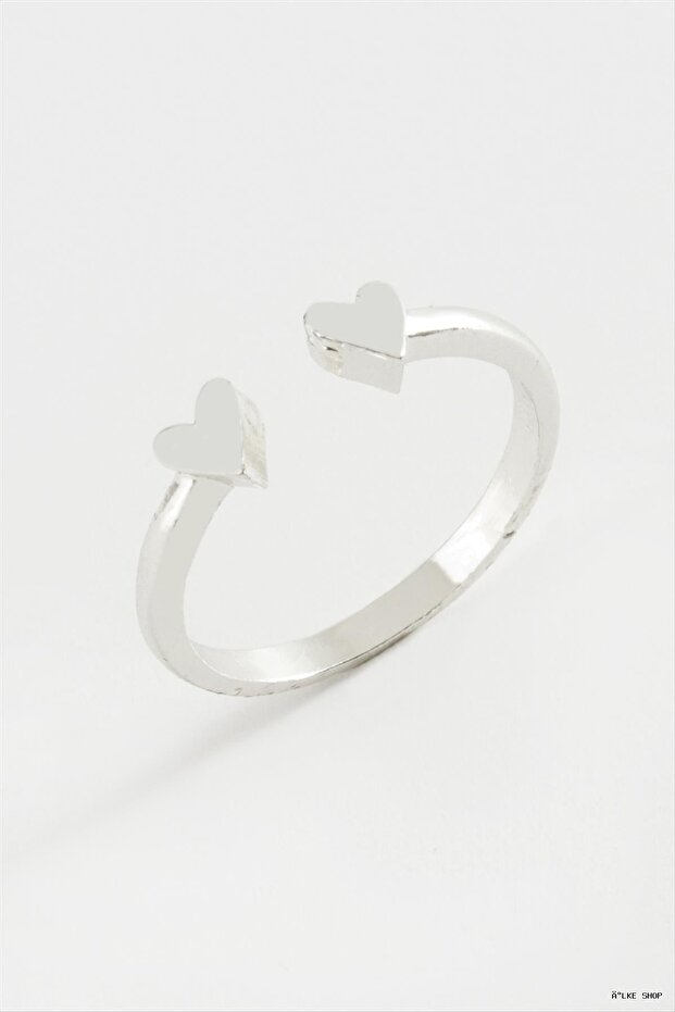 Ilkestor Heart Joint Ring (202321) Silver Color