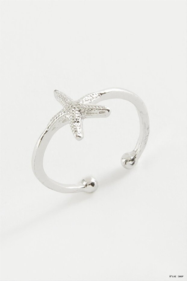 Ilkestor Starfish Joint Ring (202326) Silver Color