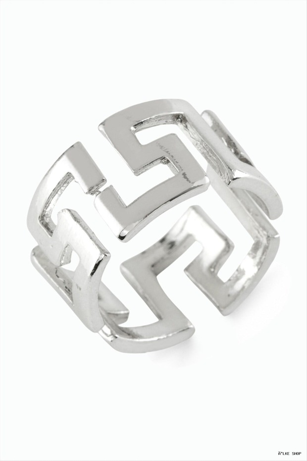 Ilkestor Labyrinth Metal Ring (200802) Silver Color